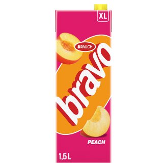Rauch Bravo őszibarack gyümölcsital cukorral és édesítőszerekkel, C-vitaminnal 1,5 l