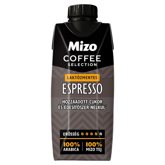 Mizo Coffee Selection Espresso UHT laktózmentes, zsírszegény kávés tej 330 ml