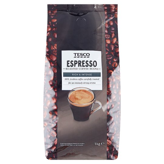 Tesco Espresso pörkölt, szemes kávé 1 kg