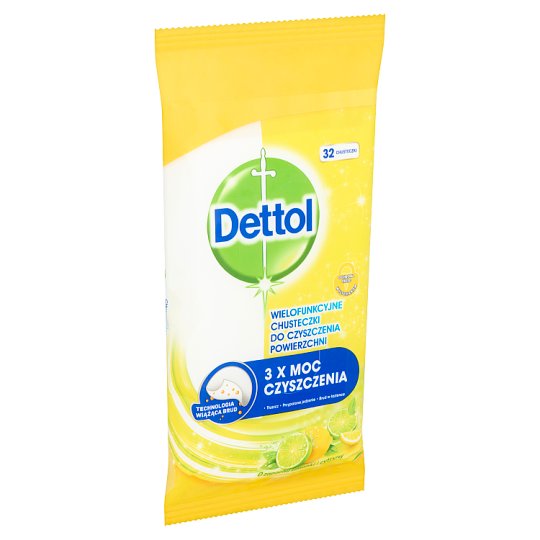 Dettol Power & Fresh Lemon & Lime Universal Cleansing Surface Wipes 32 pcs