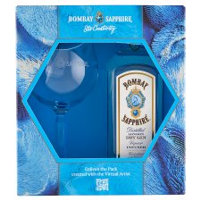 Bombay Sapphire London Dry gin 40% 700 ml + 1 pohár