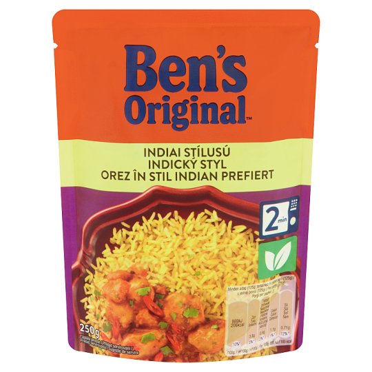 Ben's Original indiai stílusú curry-s rizs zöldségekkel 250 g