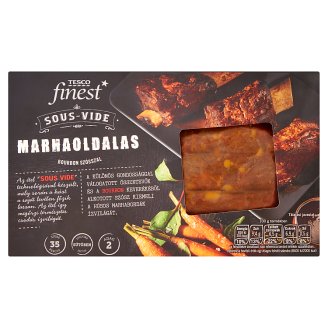 Tesco Finest Sous-Vide lassan főzött marhaoldalas fűszerezve, Bourbon szósszal 310 g + 50 g