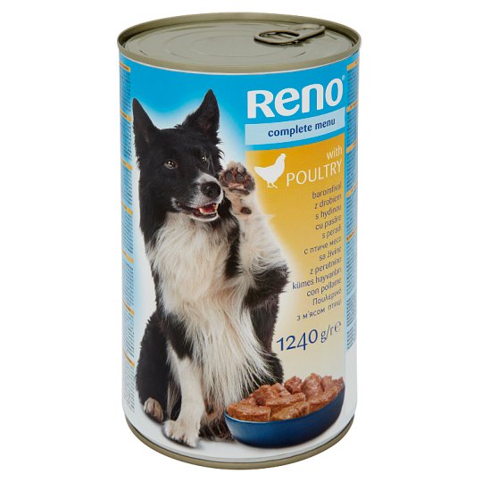 Reno Konzerv teljes értékű állateledel felnőtt kutyák számára baromfival 1240 g
