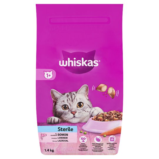 Whiskas Sterile Complete Dry Food For Adult Cats With Salmon 14 Kg Tesco Online Tesco From 5037