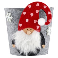 Felt Kaspo Holder with Gnomes Decoration 14 x 14 x 14 cm