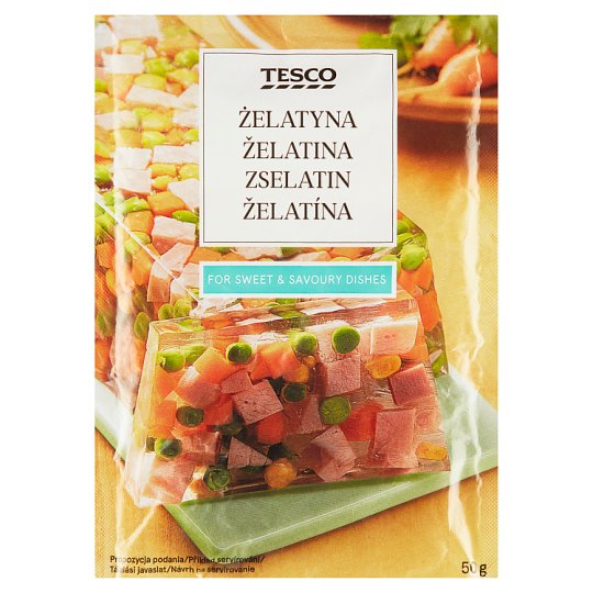 Tesco Gelatin 50 g Tesco Online, Tesco From Home, Tesco Doboz