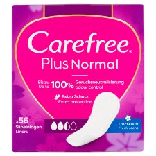 Carefree Plus Normal Pantyliners Fresh Scent 56 pcs