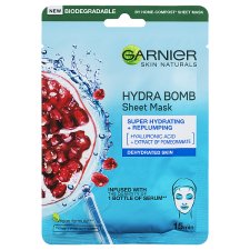 Garnier Skin Naturals Hydrating Replumping Tissue Mask with pomegranate extract, 28 g