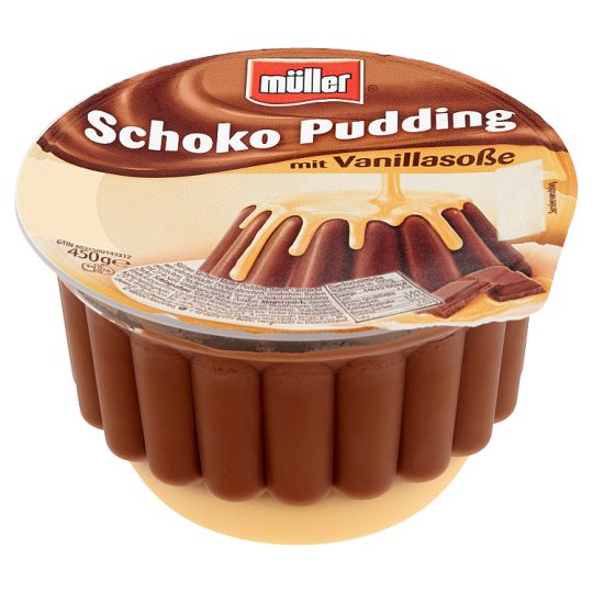 Müller csokoládé puding vaníliaöntettel 450 g