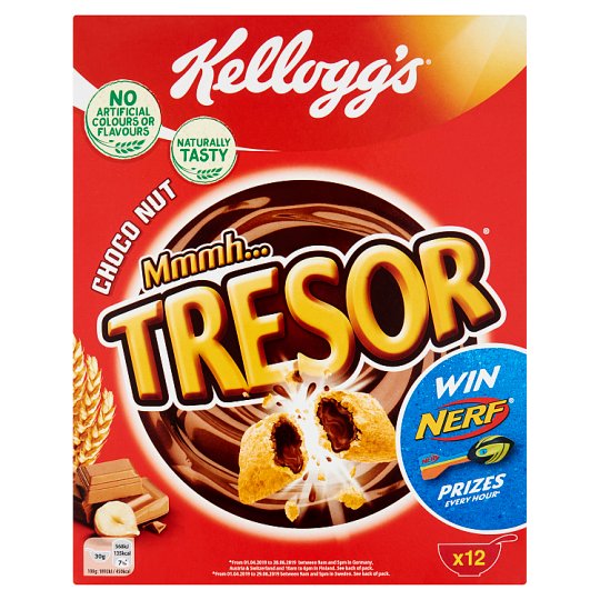 Kellogg's Tresor csokoládés-mogyorós gabonapehely 375 g