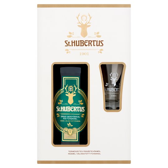 St. Hubertus Herb Liqueur Speciality with Forest Berries and Herbs + 1 Glass 33% 0,7 l