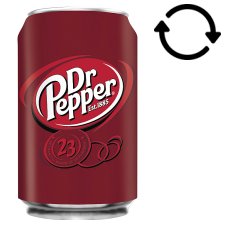 Dr Pepper Carbonated Soft Drink with Sugar and Sweeteners 330 ml