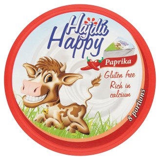 Hajdú Happy csípőspaprikás zsíros, kenhető, ömlesztett sajt 8 db 140 g