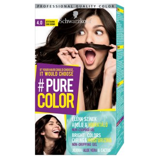 Schwarzkopf #Pure Color tartós hajfesték 4.0 Sötétbarna