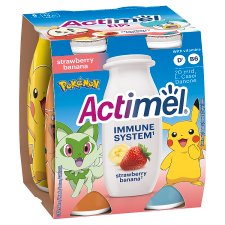 Danone Actimel Kids zsírszegény eper-banánízű joghurtital B6- és D-vitaminnal 4 x 100 g (400 g)