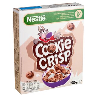 Nestlé Cookie Crisp süti formájú, csoki ízű ropogós gabonapehely 225 g