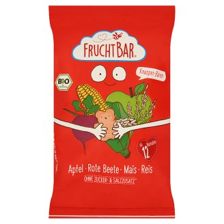 Fruchtbar BIO ropogós kukorica snack almával, céklával és rizzsel 12 hónapos kortól 30 g