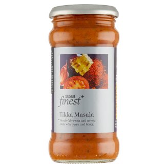 Tesco Finest Tikka Masala közepesen csípős paradicsom alapú szósz tejszínnel és fokhagymával 350 g