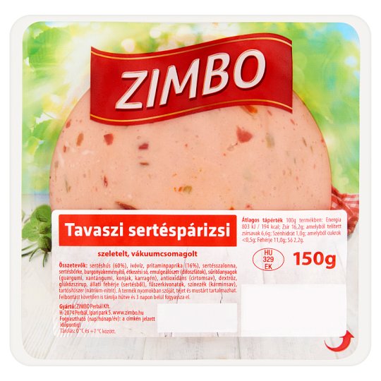 Zimbo tavaszi sertéspárizsi 150 g