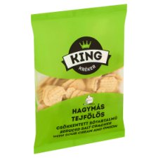 King csökkentett sótartalmú hagymás-tejfölös kréker 100 g