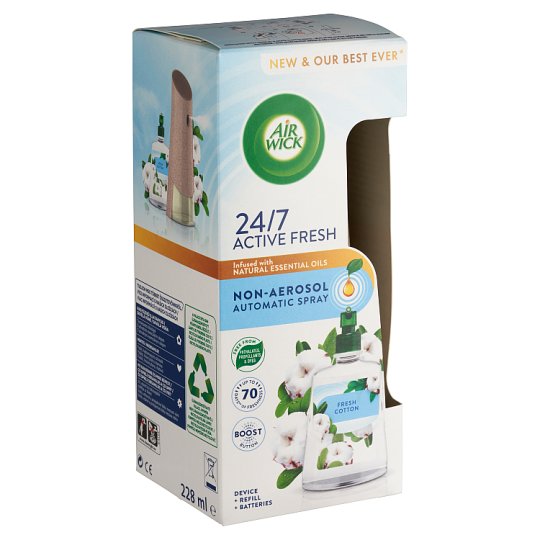 Airwick Air Freshener Active Fresh Refill Cotton 228ml - Tesco Groceries