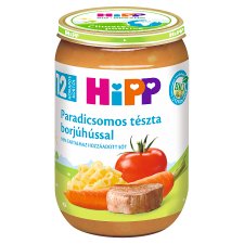 HiPP bio paradicsomos tészta borjúhússal bébiétel 12 hónapos kortól 220 g