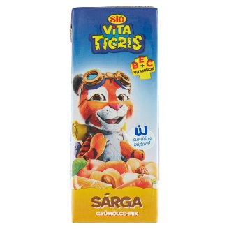 Sió VitaTigris sárga gyümölcs-mix vegyes gyümölcsital 0,2 l