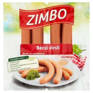 Zimbo bécsi sertés virsli 2 x 200 g