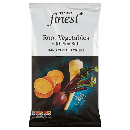 Tesco Finest Root Vegetables with Sea Salt Hand Cooked Crisps 125 g