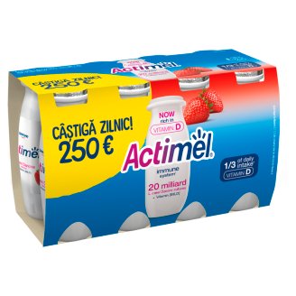 Danone Actimel zsírszegény, élőflórás, eperízű joghurtital 8 x 100 g