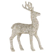 Tesco Standing Reindeer Champagne Room Decoration 30 cm