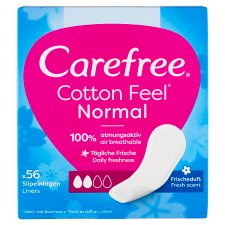 Carefree Cotton Feel Pantyliners with Fresh Scent 56 pcs