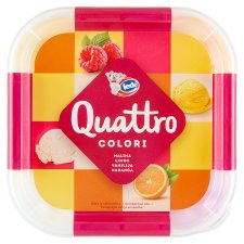 Ledo Quattro Colori Vanilla-Lemon-Raspberry and Orange Ice Cream 1500 ml