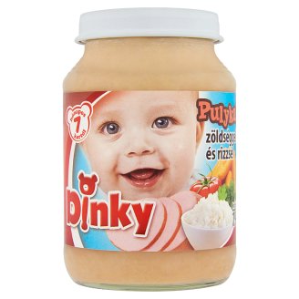 Dinky glutén- és tejszármazékmentes pulykahús zöldséggel és rizzsel bébiétel 7 hónapos kortól 190 g