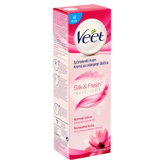 Veet Silk & Fresh szőrtelenítő krém normál bőrre 100 ml