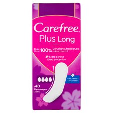 Carefree Plus Long Pantyliners with Fresh Scent 40 pcs