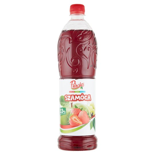 Pölöskei Strawberry Flavoured Mixed Fruit Syrup with Sugar and Sweetener 1 l