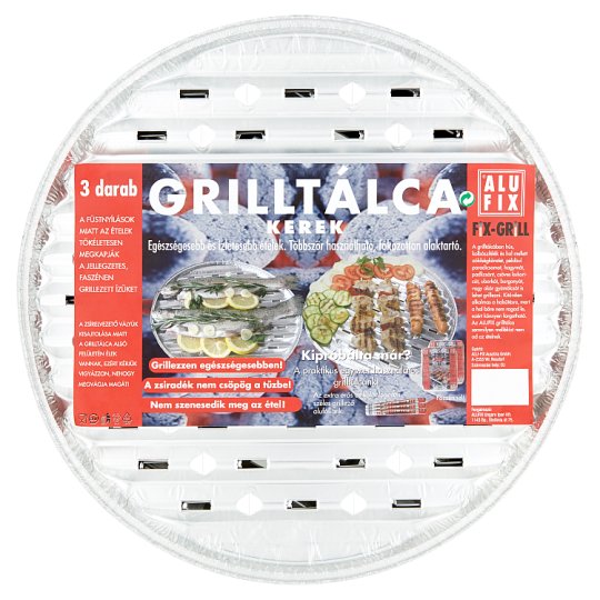 Alufix Fix-Grill kerek grilltálca 3 db