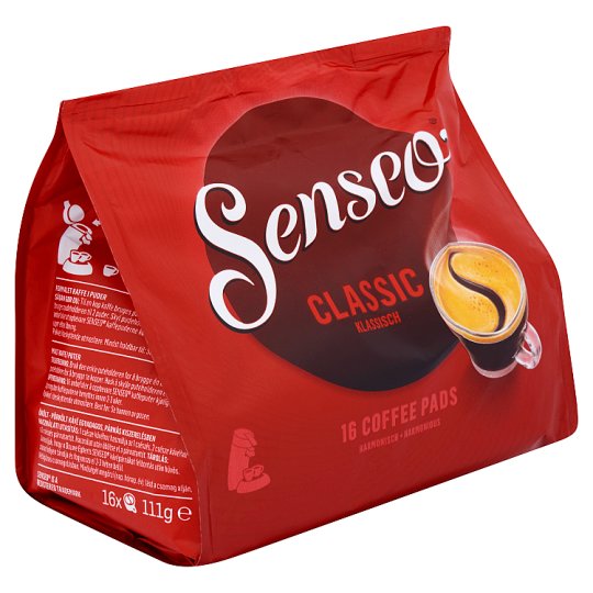 Senseo Classic őrölt-pörkölt kávé egyadagos, párnás kiszerelésben 16 db 111 g