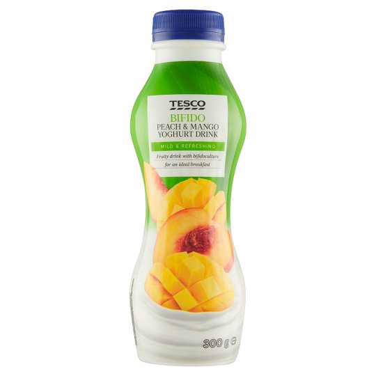 Tesco Bifido zsírszegény, élőflórás, őszibarack-mangóízű joghurtital 300 g