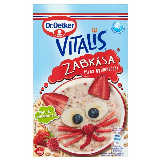 Dr. Oetker Vitalis pirosgyümölcsös zabkása 50 g
