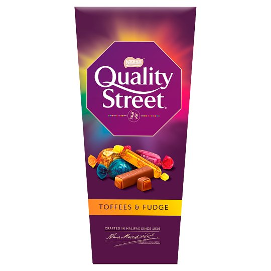 Quality Street Toffees & Fudge vegyes tejcsokoládé és tejkaramella 240 g