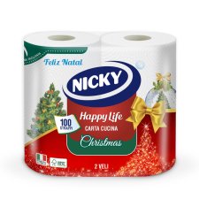 Nicky Happy Life karácsonyi konyhai papírtörlő 2 rétegű 2 tekercs