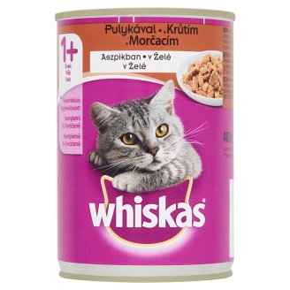 Whiskas teljes értékű állateledel felnőtt macskák számára pulykahússal aszpikban 400 g
