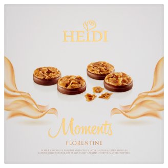 Heidi Moments tejcsokoládé desszert karamellizált, szeletelt mandula réteggel 142 g