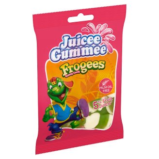 Juicee Gummee Frogees gumibéka gyümölcsös ízű gumicukor 80 g