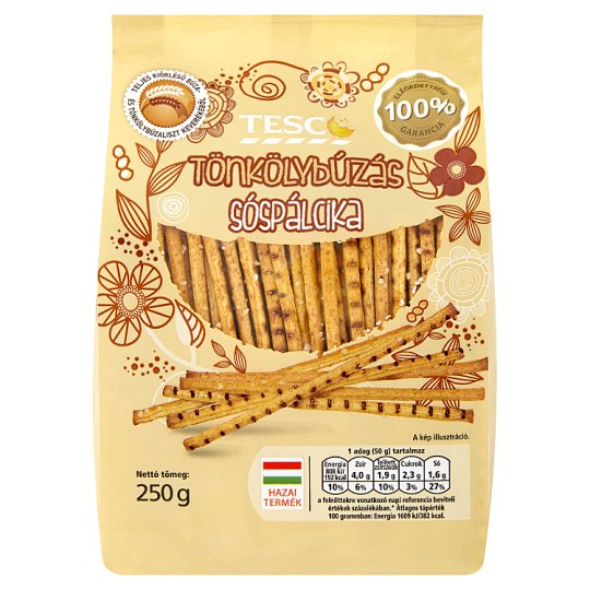 Tesco tönkölybúzás sóspálcika 250 g