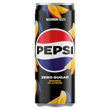 Pepsi colaízű energiamentes szénsavas üdítőital édesítőszerekkel mangó ízesítéssel 330 ml