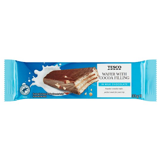 Tesco Wafer with Cocoa Filling 33 g Tesco Online, Tesco From Home, Tesco Doboz